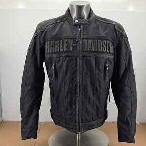 HARLEY DAVIDSON AUTHORITY MENS LEATHER TEXTILE JACKET BODY ARMOR 97256-09VM